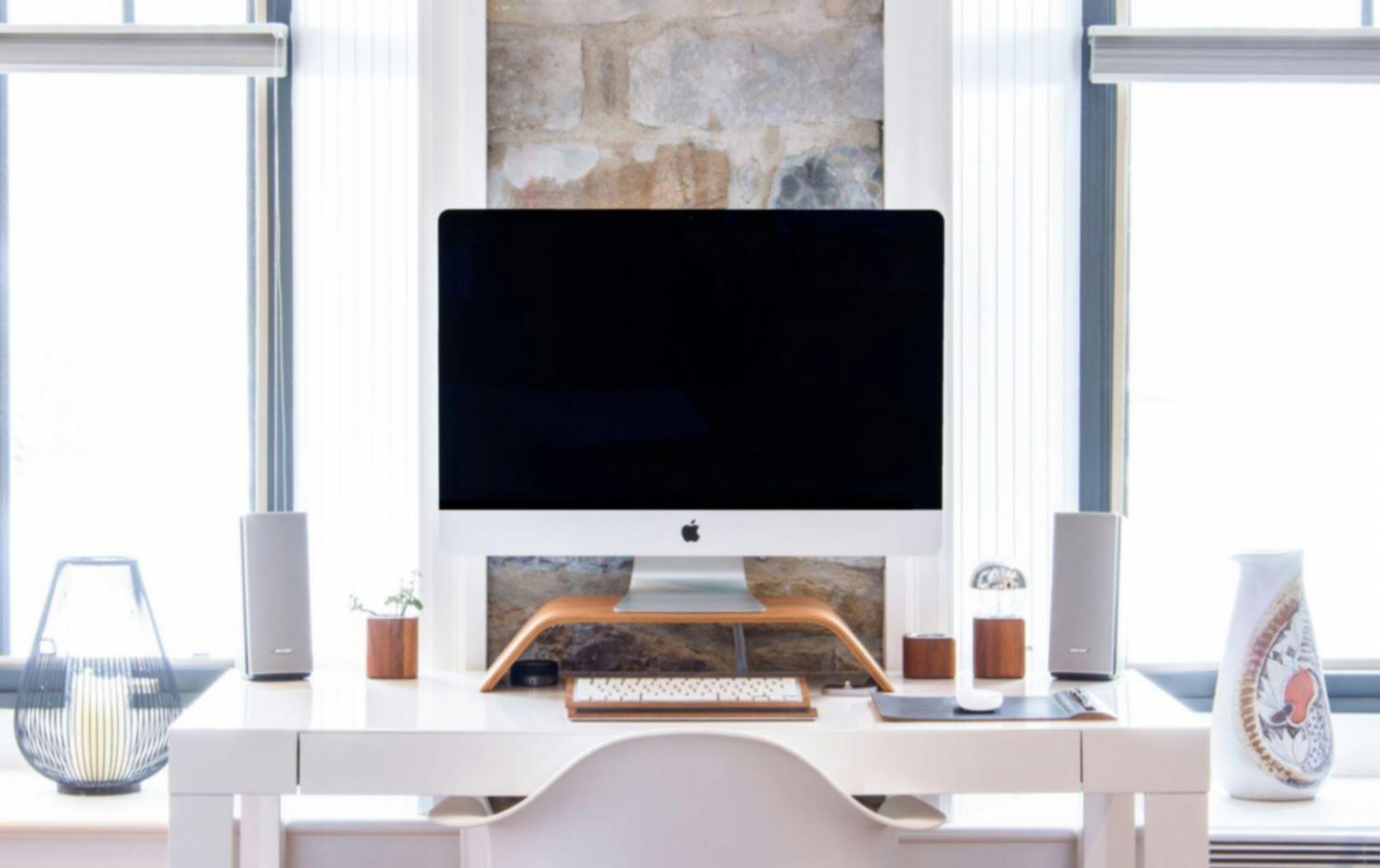 Financial education workspace with charts and learning materials